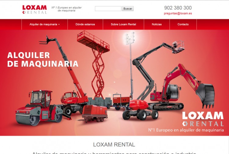 Loxam Rental diseño web y posicionamiento SEO